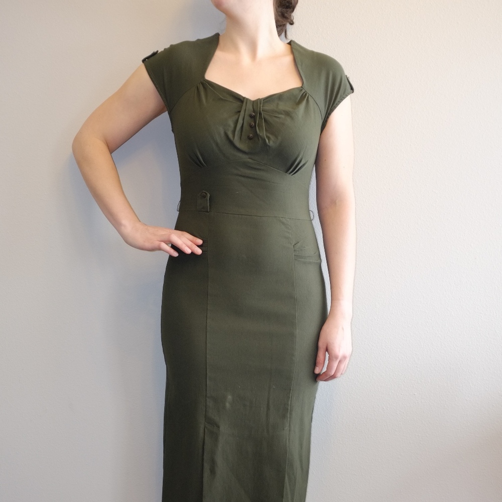 Olive 40's Style Dress by Stop Staring